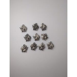 Lot Of 10 Elephant Charms For Bracelets Necklaces And Earrings‎